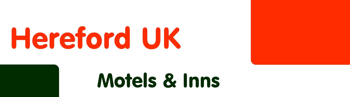 Best motels & inns in Hereford UK - Rating & Reviews